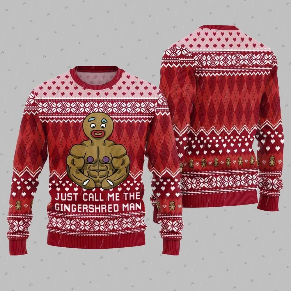 Gingershred Man Red Christmas Jumper
