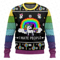 I Hate People Unicorn Christmas Jumper