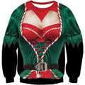 Mrs Claus Corset Christmas Jumper